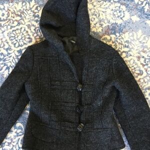 Juliett Black and Grey Wool Jacket Made in Italy Size Small